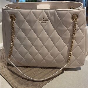 Kate Spade Cream Quilted Shoulder Bag